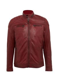 Tom Tailor, Herren Lederjacke, Blutrot