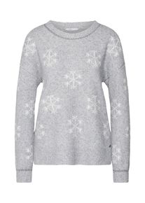 EDC by Esprit, Damen Pullover 'AW', Grau / Wei&szlig;