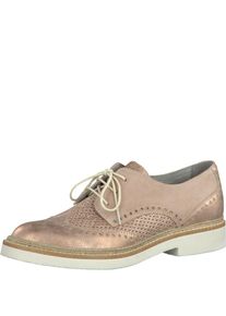 Tamaris, Damen Schn&uuml;rschuh 'Metallic', Rosegold