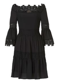 Cartoon, Damen Kleid, Schwarz