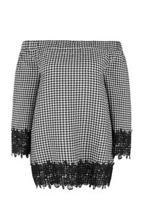 TRIANGLE, Damen Bluse, Schwarz / Wei&szlig;