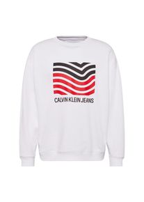 Calvin Klein Jeans, Herren Sweatshirt, Rot / Schwarz / Weiß