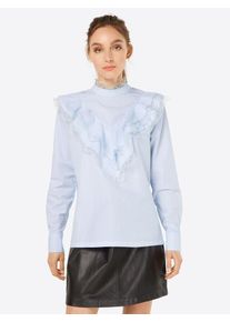 minimum, Damen Bluse 'Diantha', Blau / Weiß