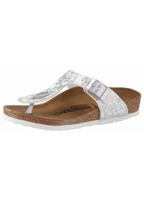 Birkenstock, Damen Zehentrenner 'GIZEH', Braun / Silber