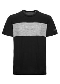 super.natural, Herren T-Shirt, Graumeliert / Schwarz