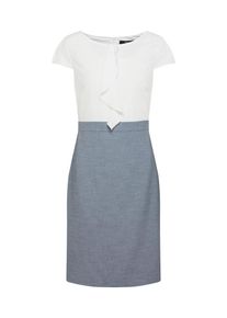 s.Oliver BLACK LABEL, Damen Casual Kleid, Blau / Weiß
