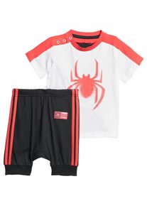 adidas Performance, T-Shirt + Shorts 'Spider-Man 2', Rot / Schwarz / Wei&szlig;