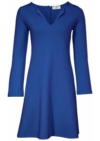 Heine, Damen Jerseykleid mit Trompetenärmel, Blau