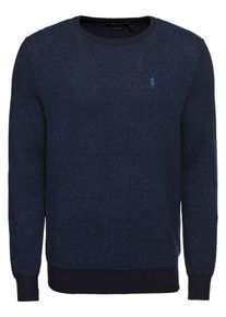 Polo Ralph Lauren, Herren Pullover 'PIMA COTTON-TEXTURE CN', Dunkelblau