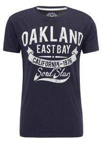 Soulstar, Herren T-Shirt, Nachtblau / Weiß