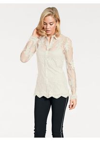 Heine, Damen Stickereibluse, Weiß
