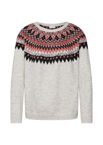 Vila, Damen Pullover 'VIFAIRISLE', Grau / Rosé / Schwarz / Silber