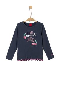 s.Oliver Junior, Mädchen Longsleeve, Nachtblau / Grün / Pink