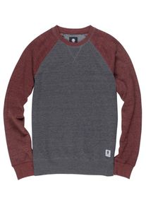 Element, Herren Sweatshirt 'Meridian Crew', Dunkelgrau / Pastellrot