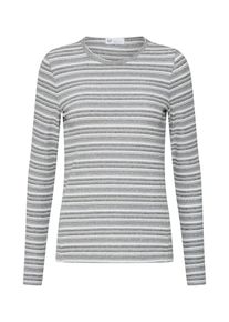 GAP, Damen Shirts 'LS FTR RIB CREW STR', Grau / Mischfarben