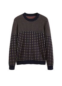 Mango Man, Herren Pullover 'Gentle', Beige / Royalblau / Bordeaux