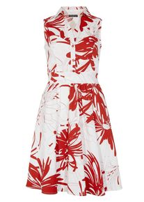 Apart, Damen Kleid, Creme / Rot