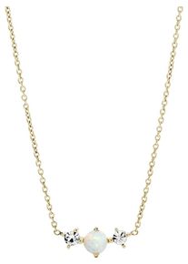 Fossil, Damen Kette 'Vintage Iconic JF03070710', Azur / Gold / Transparent