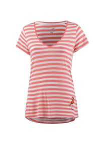 Maui Wowie, Damen V-Shirt, Grau / Koralle