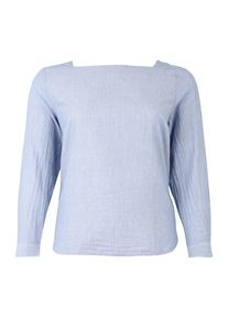 Tom Tailor Women +, Damen Bluse, Hellblau