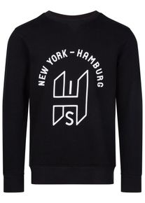 H.I.S. HIS JEANS, Herren Sweatshirt, Schwarz
