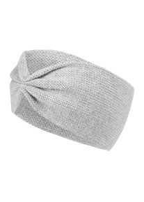 Zwillingsherz, Damen Stirnband mit Kaschmir, Hellgrau
