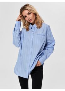 Selected Femme, Damen Hemd, Hellblau / Weiß