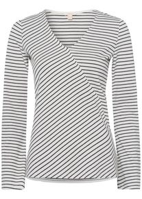 Esprit, Damen Langarmshirt, Navy / Wollweiß