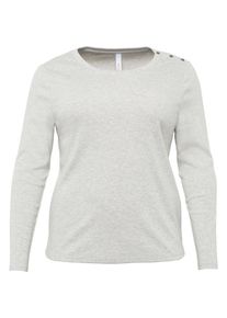sheego Basic, Damen Shirt, Hellgrau