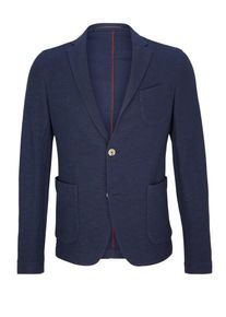 s.Oliver BLACK LABEL, Herren Napoli Slim: Sakko mit Struktur-Optik, Nachtblau