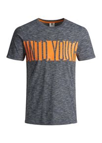 Jack & Jones JACK & JONES, Herren T-Shirt, Dunkelgrau / Orange