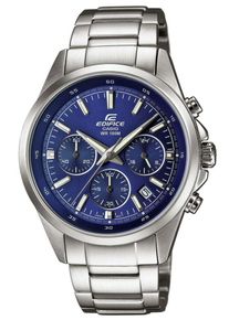 Casio, Herren Edifice Chronograph, Dunkelblau / Silber