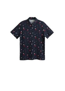 Mango Man, Herren Poloshirt 'Jordi-I', Navy / Feuerrot / Wei&szlig;