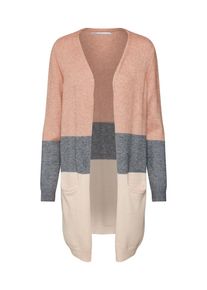 Only, Damen Cardigan, Beige / Graumeliert / Altrosa