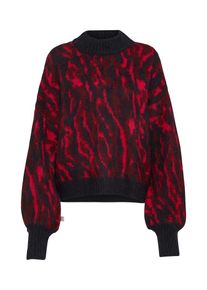 Y.A.S, Damen Strickpullover 'YASOLLIVANDER', Rot / Schwarz