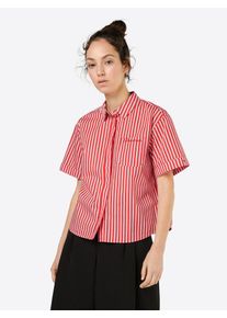 Tommy Jeans, Damen Bluse, Rot / Wei&szlig;