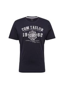 Tom Tailor, Herren Shirt 'logo tee T-Shirt 1/2', Navy