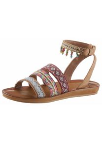 Arizona, Damen Riemchensandale, Cognac / Mischfarben