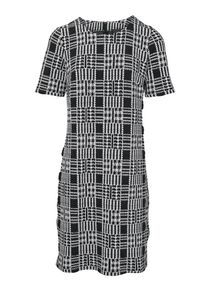Heine, Damen Jerseykleid, Schwarz / Weiß