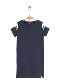 s.Oliver Junior, Mädchen Kleid, Nachtblau / Weiß