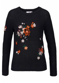 AJC, Damen Rundhalspullover, Schwarz