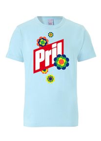 logoshirt, Herren T-Shirt 'Pril - Logo', Hellblau / Rot