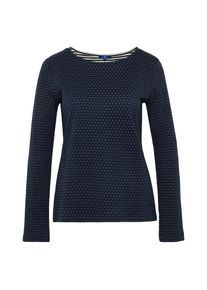 Tom Tailor, Damen Gepunktetes Sweatshirt, Navy