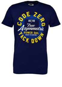 Code-Zero, Herren T-Shirt 'Tack Down', Navy / Gelb / Wei&szlig;