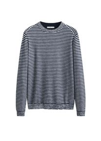 Mango Man, Herren Pullover 'Elia', Navy / Wei&szlig;