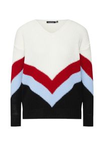 boohoo, Damen Pullover, Creme / Blau / Rot