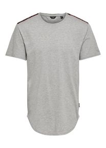 Only & Sons Only & Sons, Herren T-Shirt, Graumeliert / Schwarz