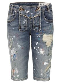 Stockerpoint, Damen Jeans No 1-53, Blau / Weiß