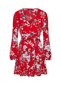 boohoo, Damen Kleid 'Floral', Beige / Rot