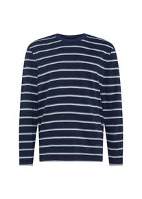 GAP, Herren Shirt 'LS HWT INDIGO T', Indigo / Weiß